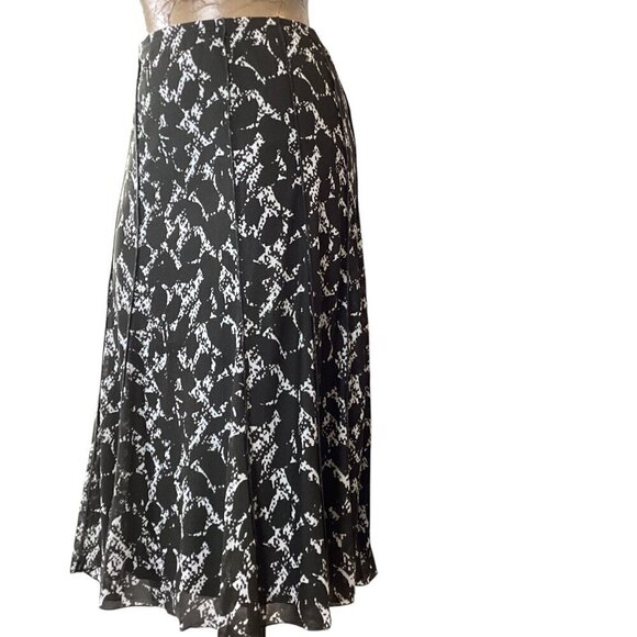 NWT Coldwater Creek Mesh Knit Skirt Plus Sz 1X/18 Brown Abstract Print #47P - Picture 3 of 9
